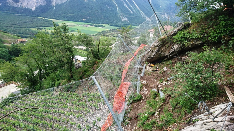 Steinschlagschutznetze Varen